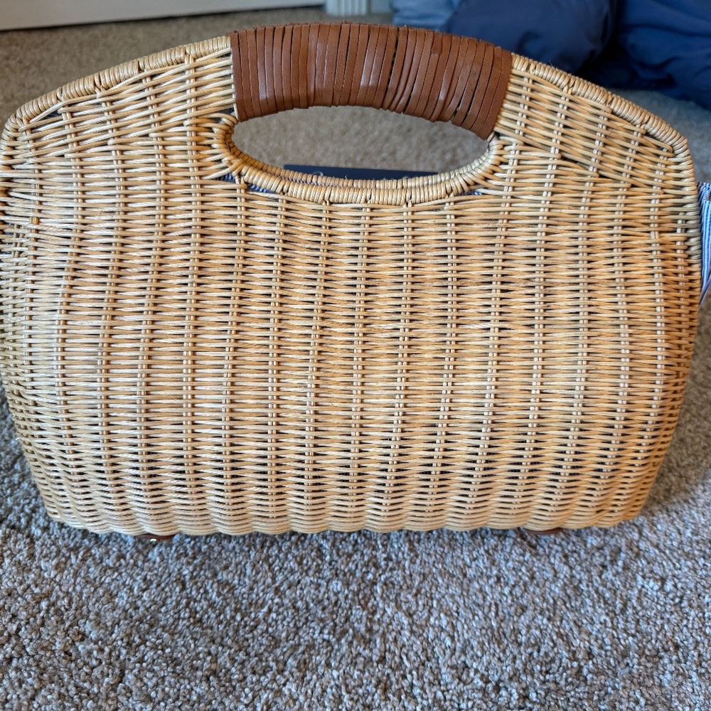 J McLaughlin Wicker Rhodes Clutch-NEW